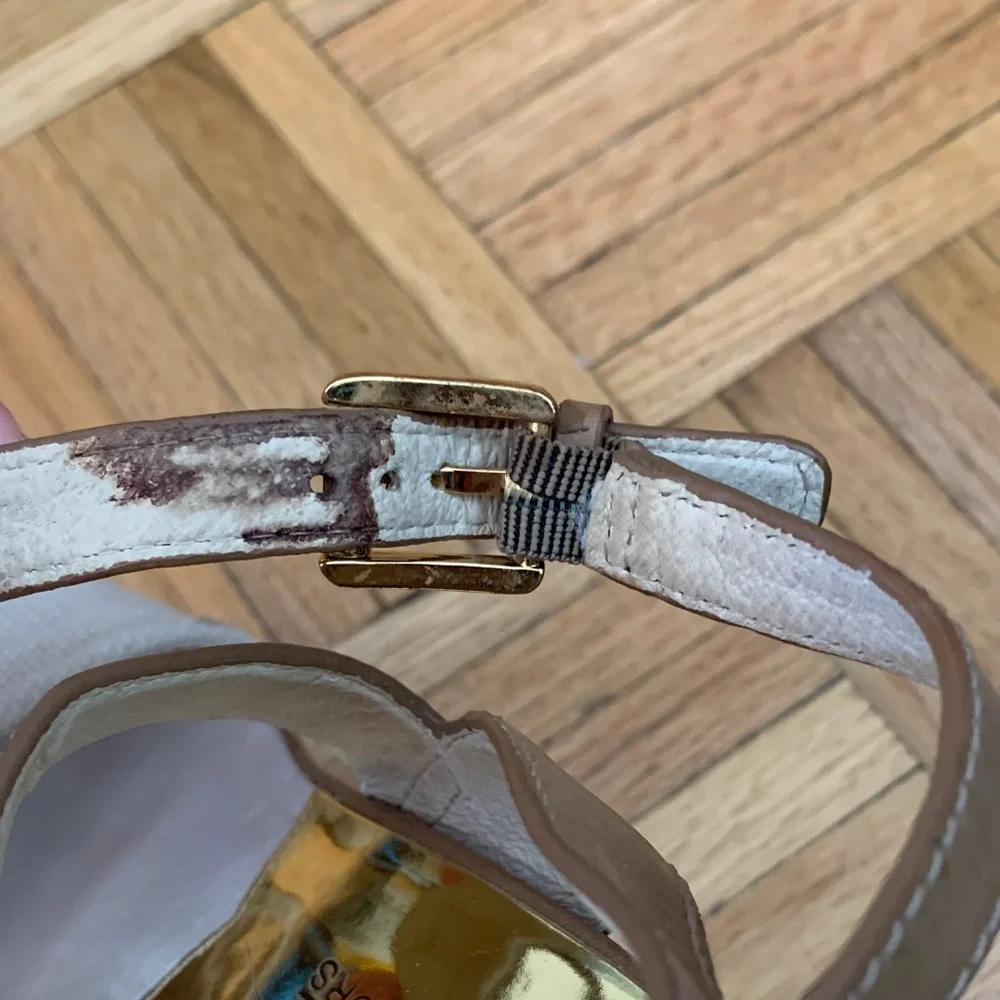 Michael Kors Neutral Platform Block Heel Women’s Size 7.5 - Picture 10 of 14